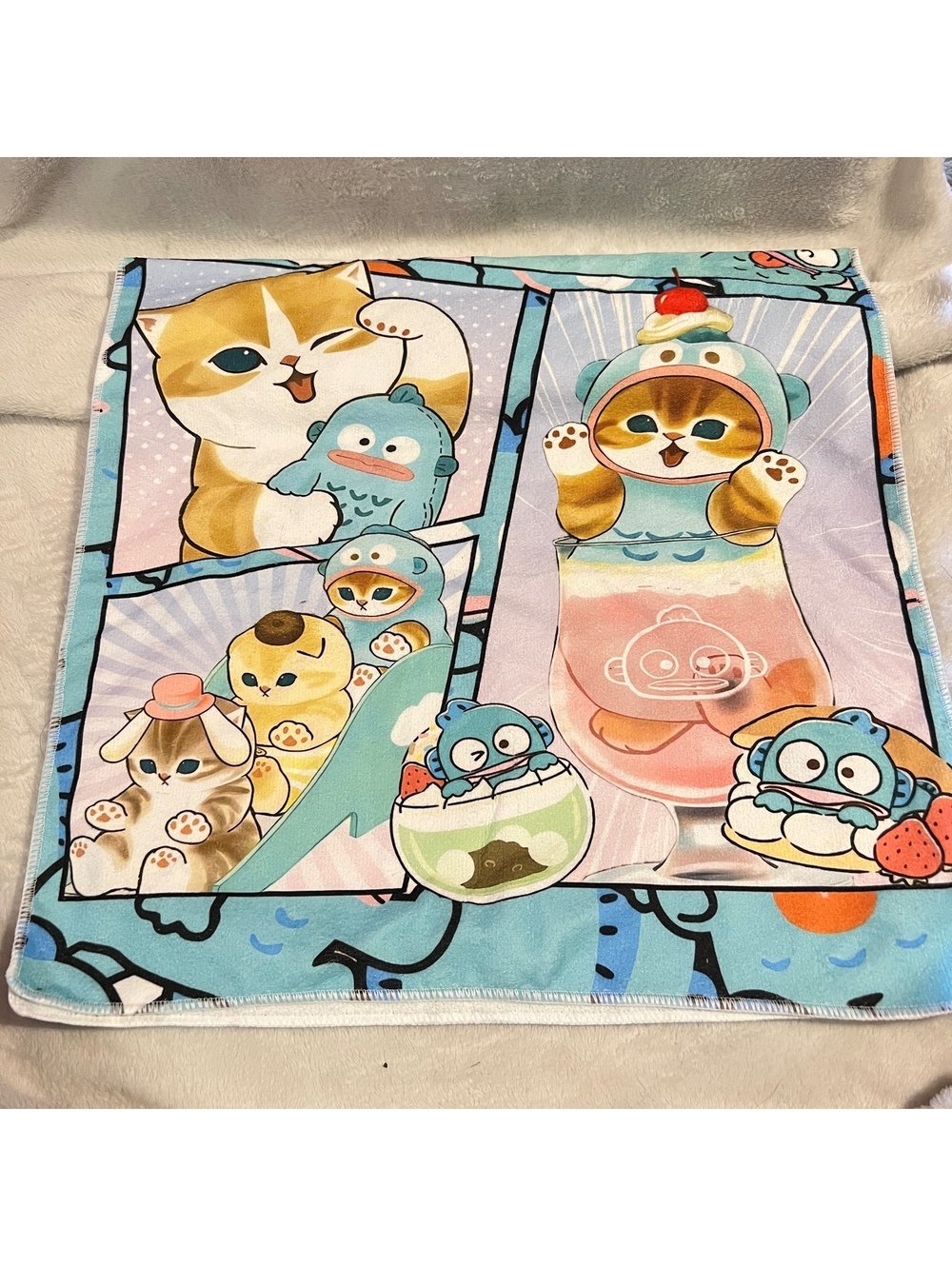 Kawaii Cats in Sanrio Costumes Towel